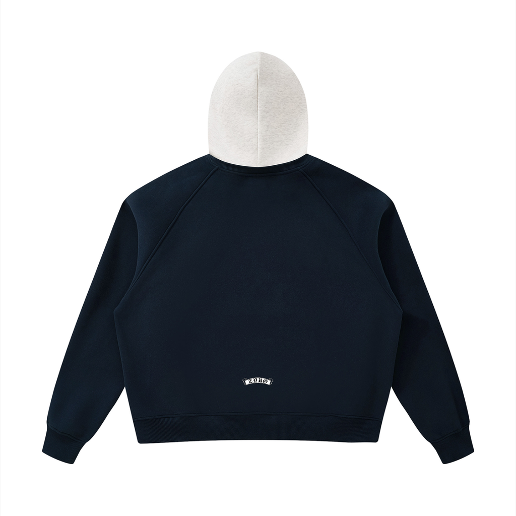 ZYRO Navy & Grey Hoodie (BANNER)