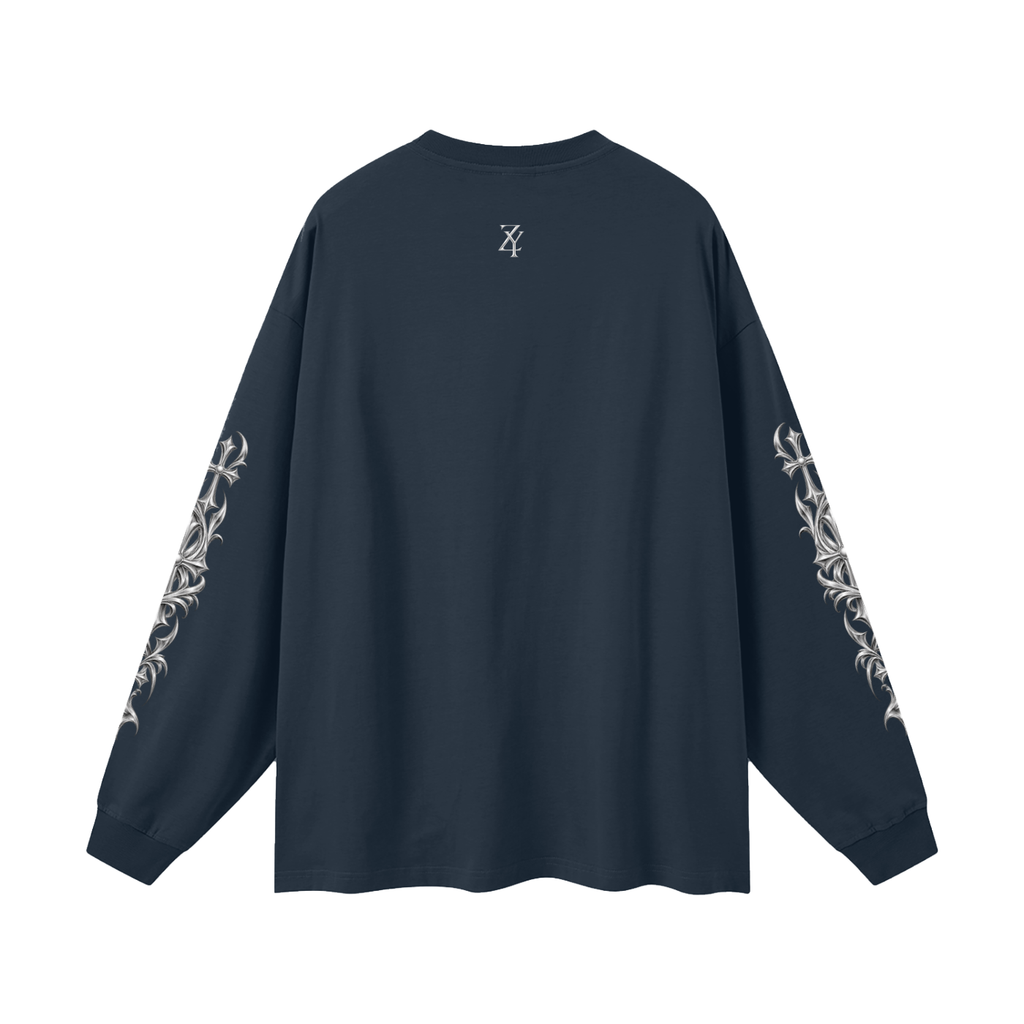 ZYRO Long Sleeve Tee (LUXURY) Navy