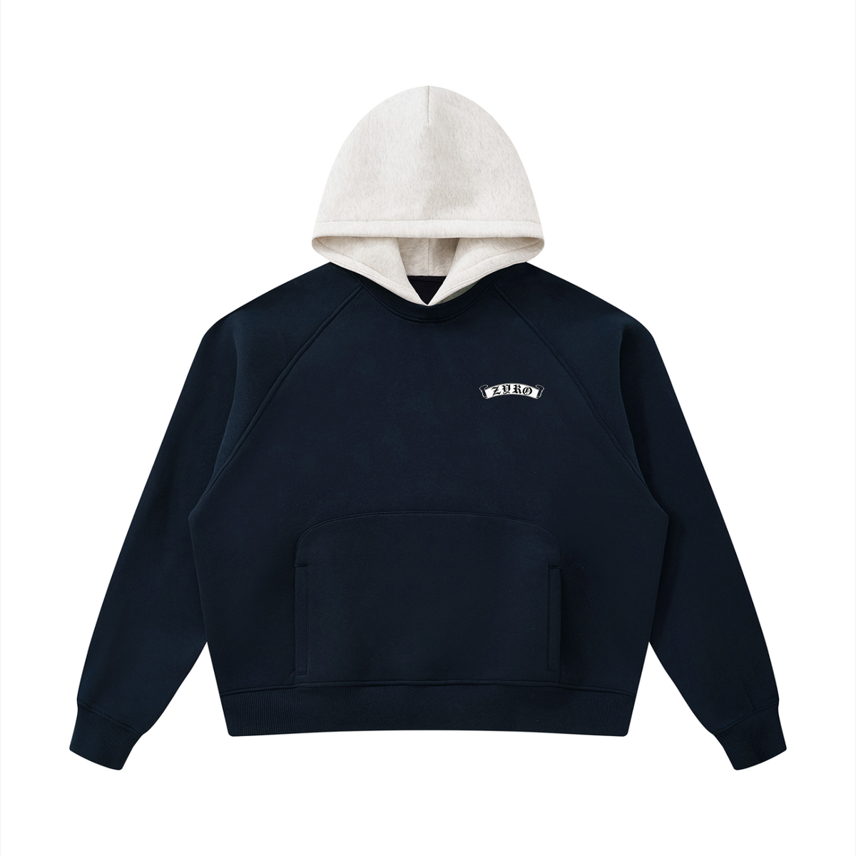 ZYRO Navy & Grey Hoodie (BANNER)