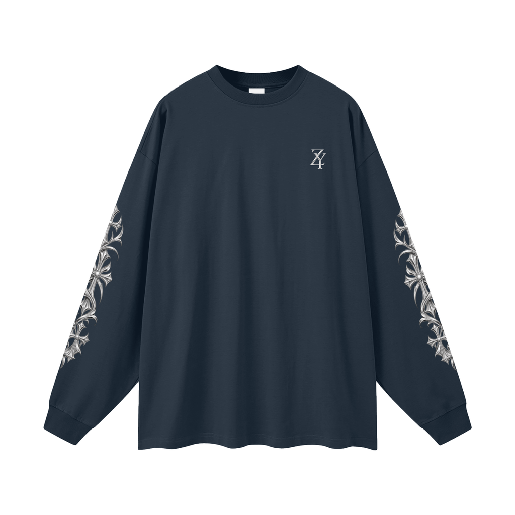 ZYRO Long Sleeve Tee (LUXURY) Navy