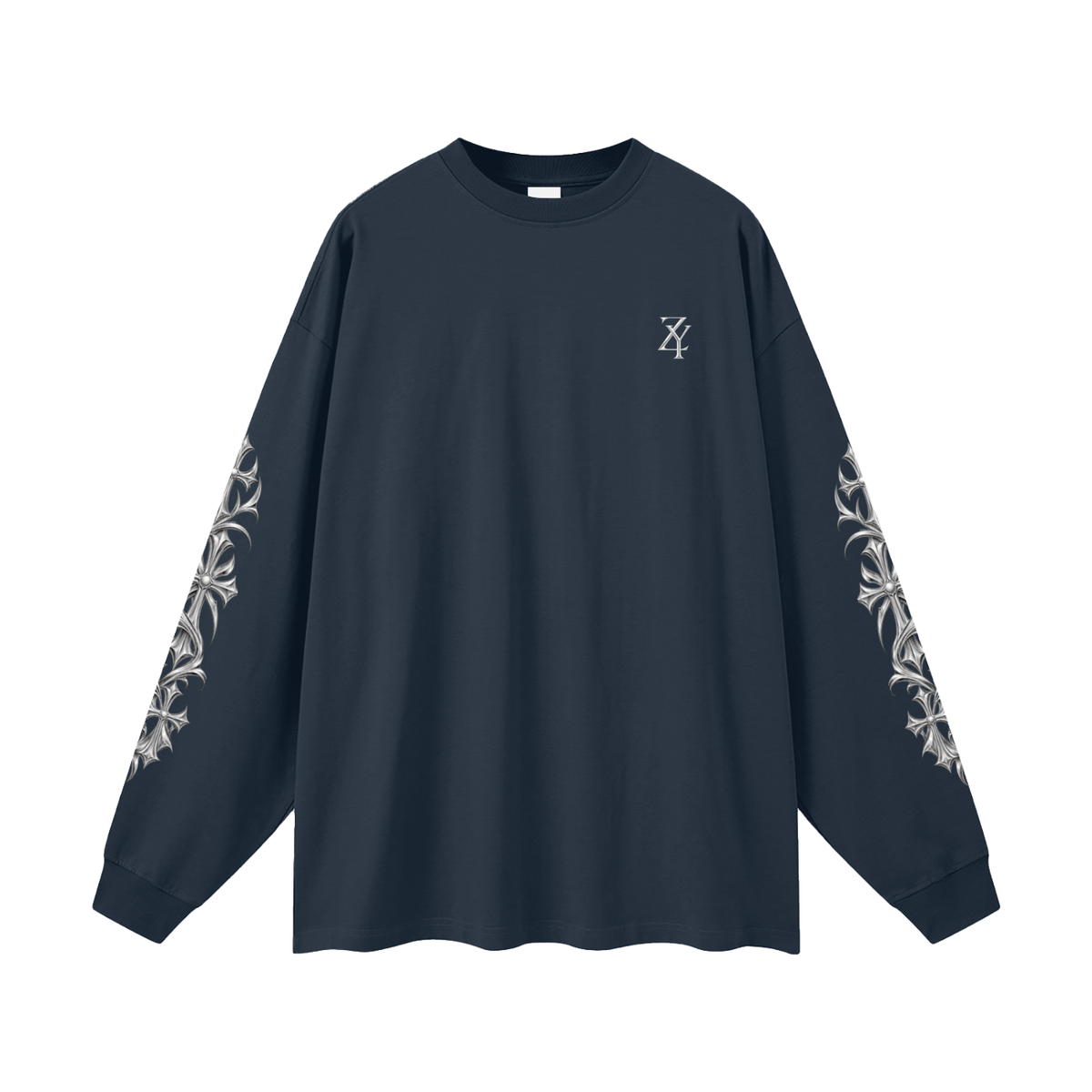 ZYRO Long Sleeve Tee (LUXURY) Navy