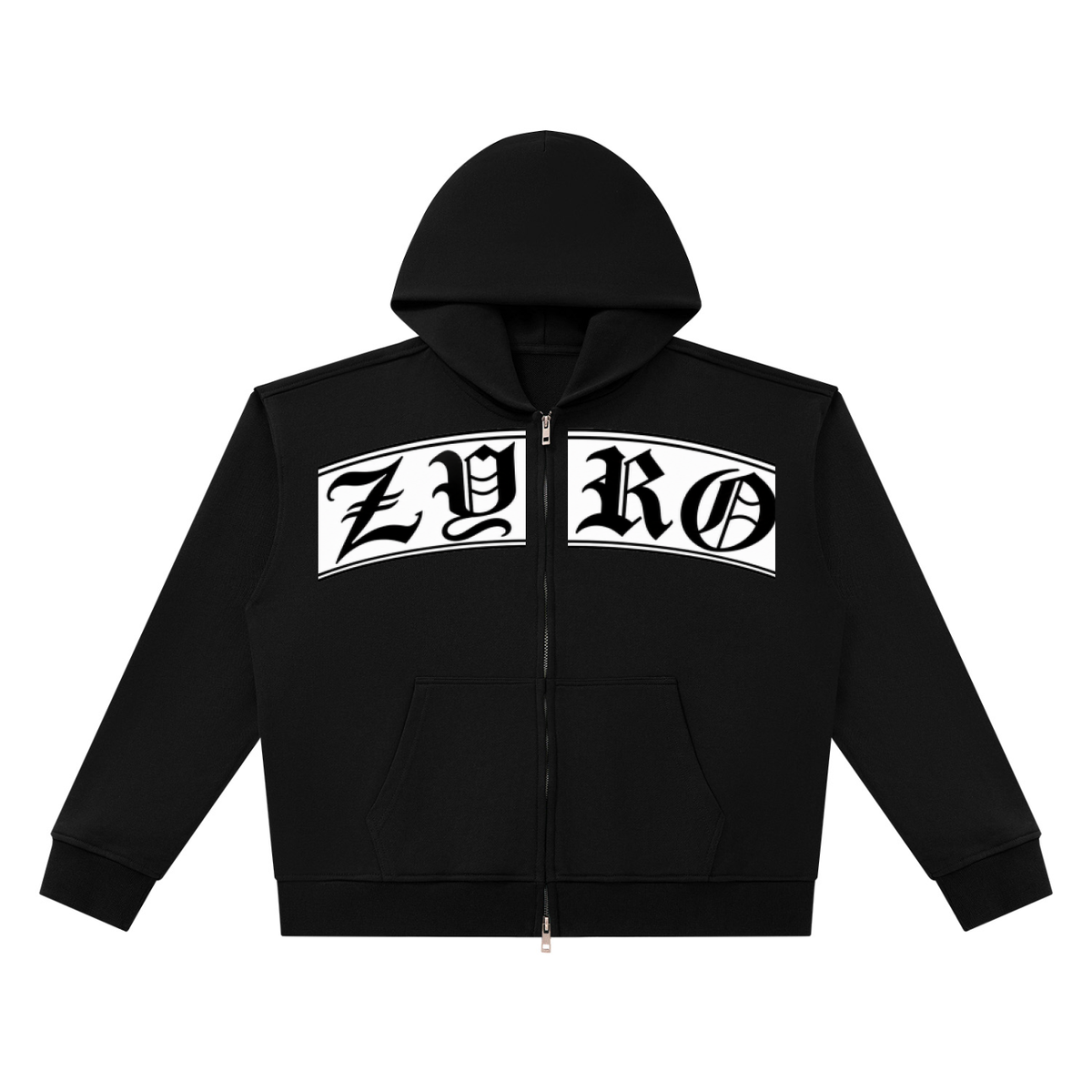 ZYRO Black Zip Up Hoodie (BANNER)