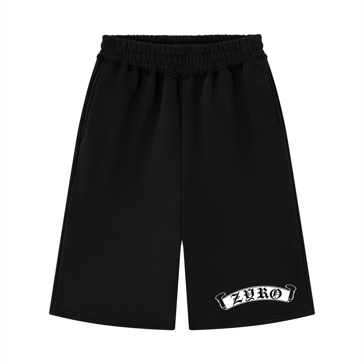 ZYRO Black Long Shorts (BANNER)